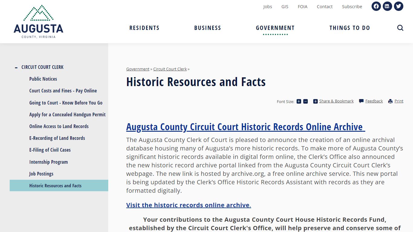 Historic Resources and Facts | Augusta County, VA